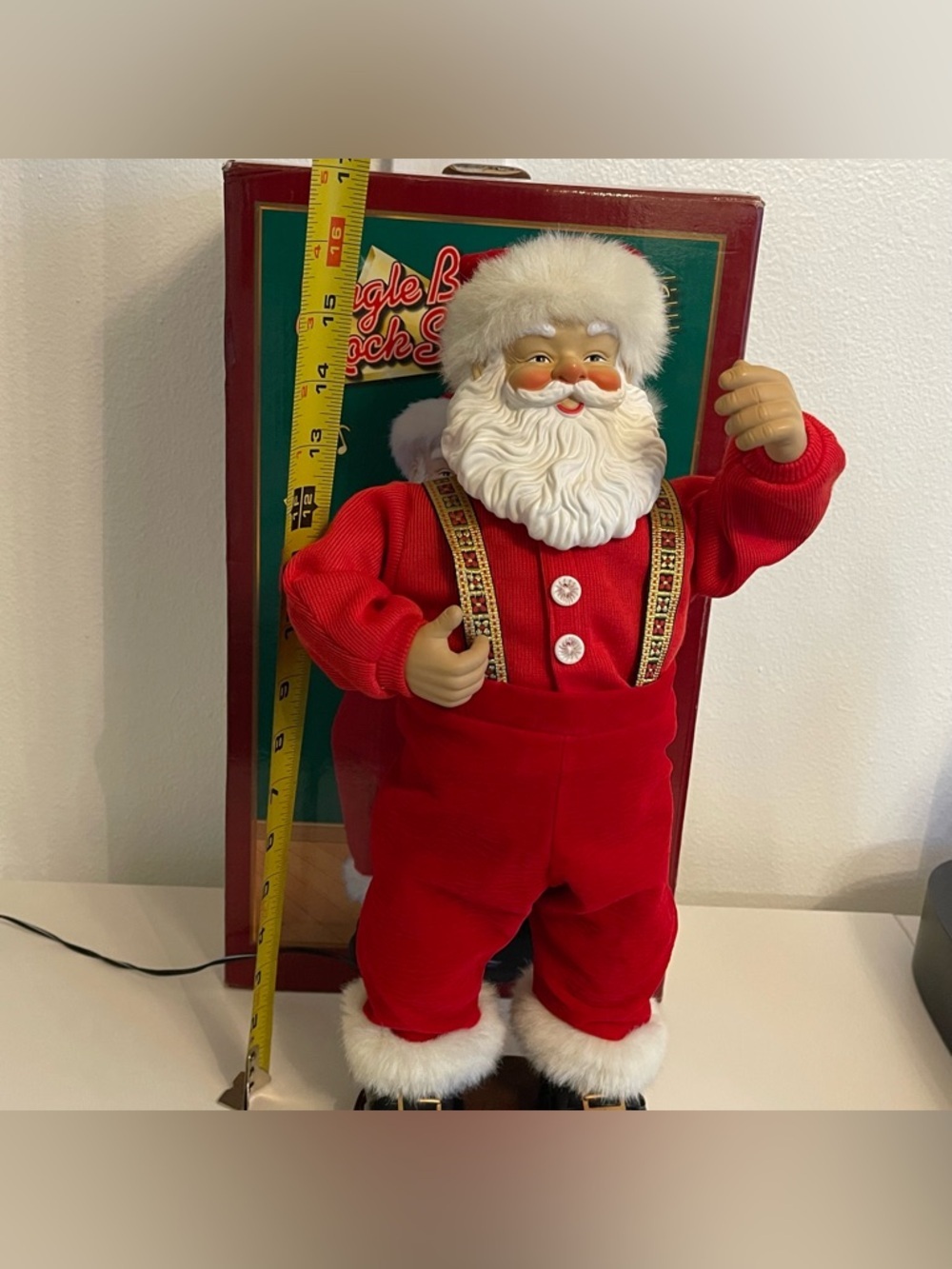 VTG Santa Claus Jingle Bell Rock 16" Singing Dancing 1998 Box Works 1st Edition - Picture 5 of 13